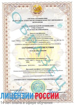 Образец сертификата соответствия Гуково Сертификат OHSAS 18001